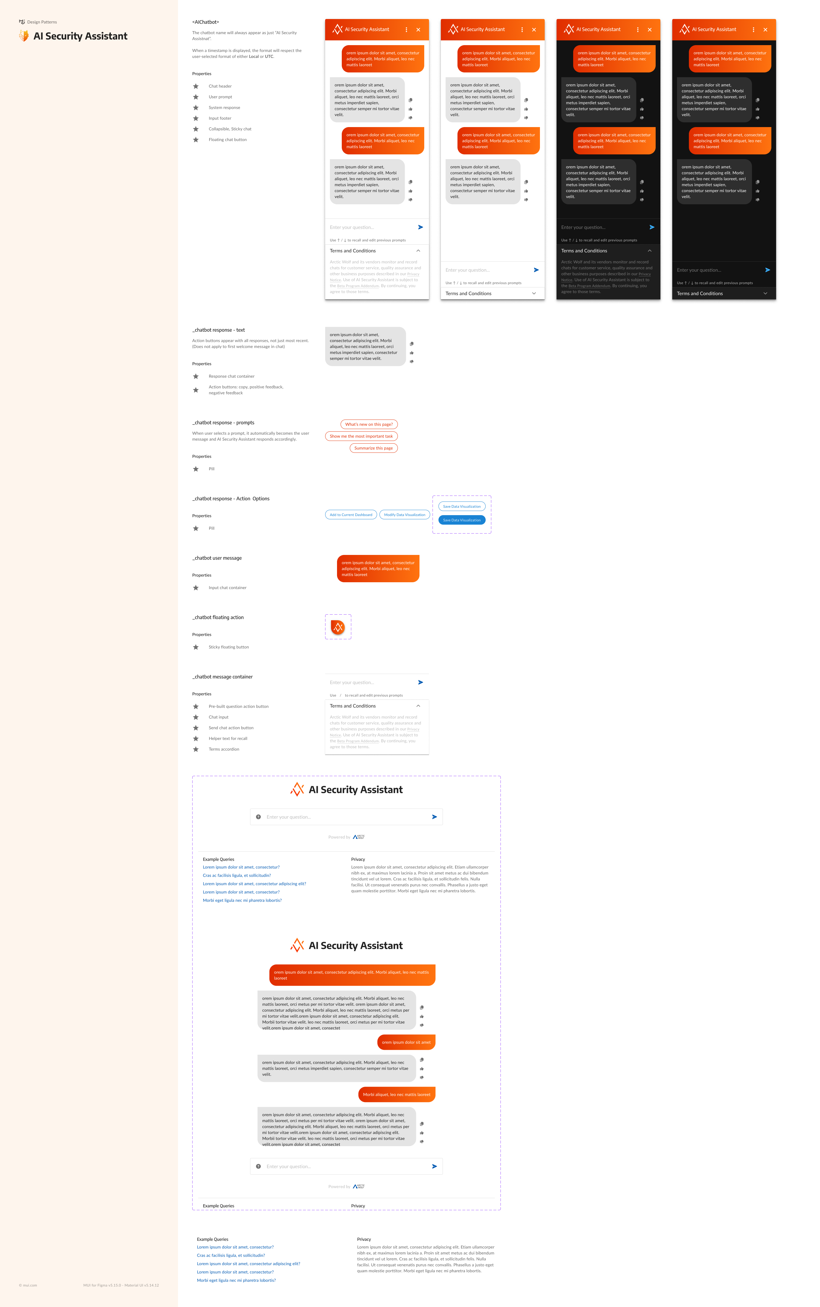 Initial beta concept: interaction model, component states, and early design explorations before the enterprise theme shift